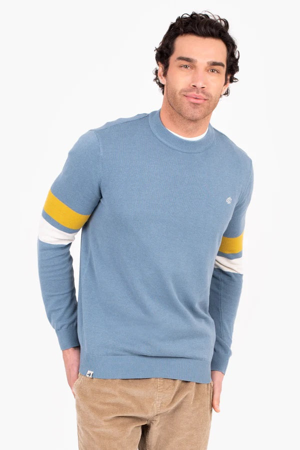 KNITTED CREW NECK SWEATER - MJ's Menswear Derry