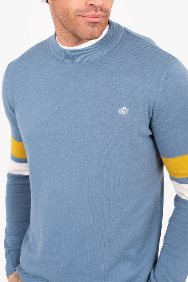 KNITTED CREW NECK SWEATER - MJ's Menswear Derry