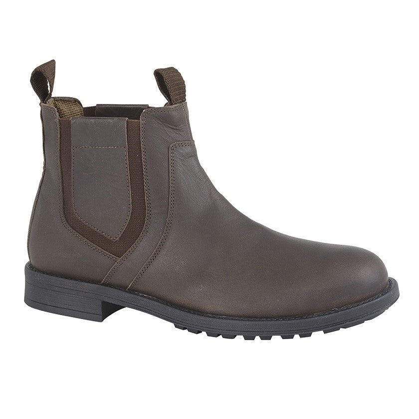 Dark Brown Twin Gusset Leather Ankle Boot M096 - MJ's Menswear Derry