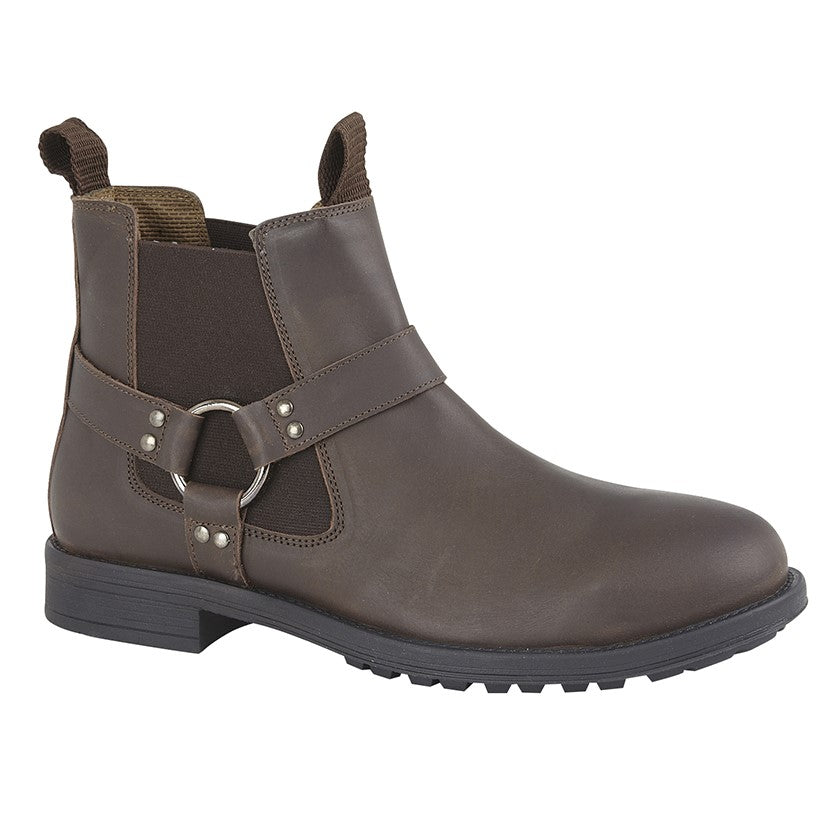 Brown Leather Twin Gusset Ankle Boot
