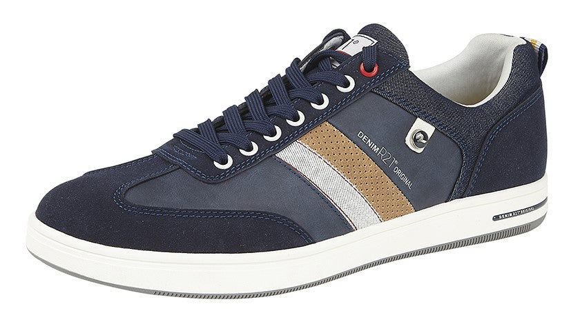 Navy Suede Casual Trainer M423NC