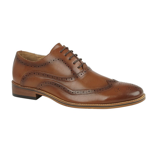 Dark Tan Goor Formal Shoe M424 - MJ's Menswear Derry
