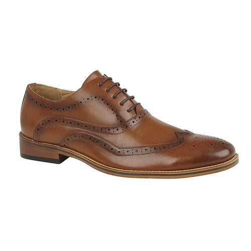 Dark Tan Goor Formal Shoe M424 - MJ's Menswear Derry