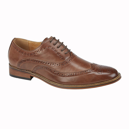 Mid Brown Goor Formal Shoe M9556B - MJ's Menswear Derry