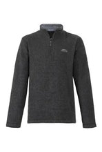 Load image into Gallery viewer, Newark eco quarter zip grid fleece washed black
