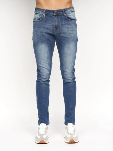 Overburg Tapered Jeans Mid Wash - MJ's Menswear Derry