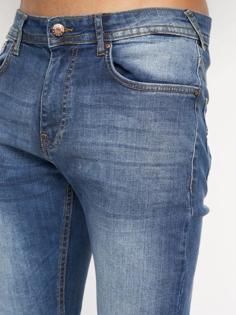Overburg Tapered Jeans Mid Wash - MJ's Menswear Derry
