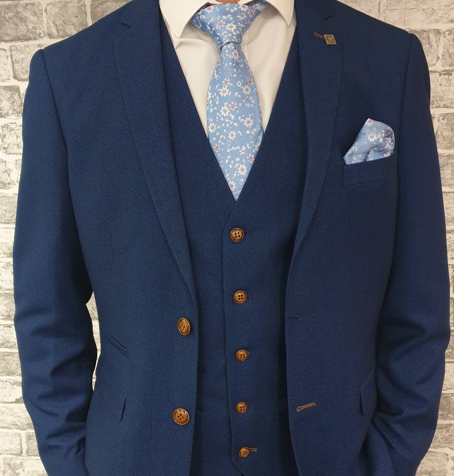 Mayfair Blue 3 Piece Suit - MJ's Menswear Derry
