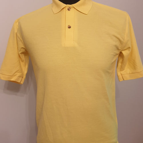 Plain yellow polo - MJ's Menswear Derry