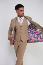 Load image into Gallery viewer, Ralph Biscuit Wool Tweed 3 Piece Suit

