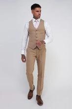 Load image into Gallery viewer, Ralph Biscuit Wool Tweed 3 Piece Suit
