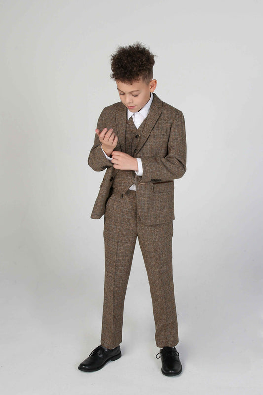 Boy's Ralph Brown 3 Piece Suit
