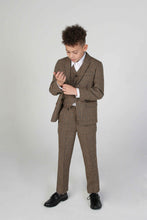 Load image into Gallery viewer, Boy&#39;s Ralph Brown 3 Piece Suit
