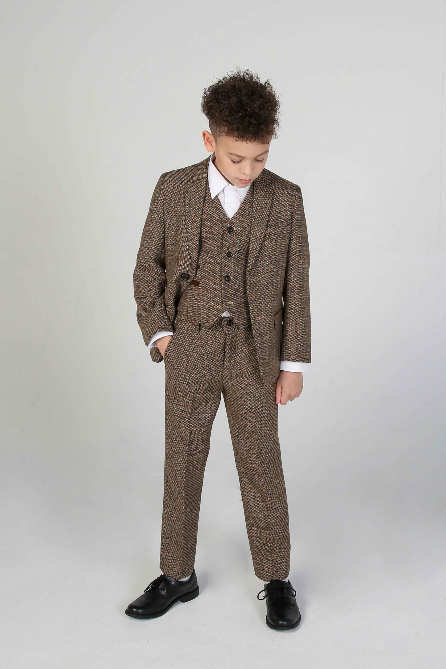 Boy's Ralph Brown 3 Piece Suit