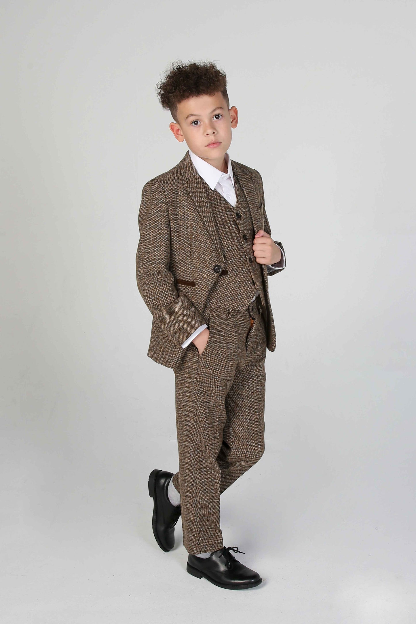 Boy's Ralph Brown 3 Piece Suit