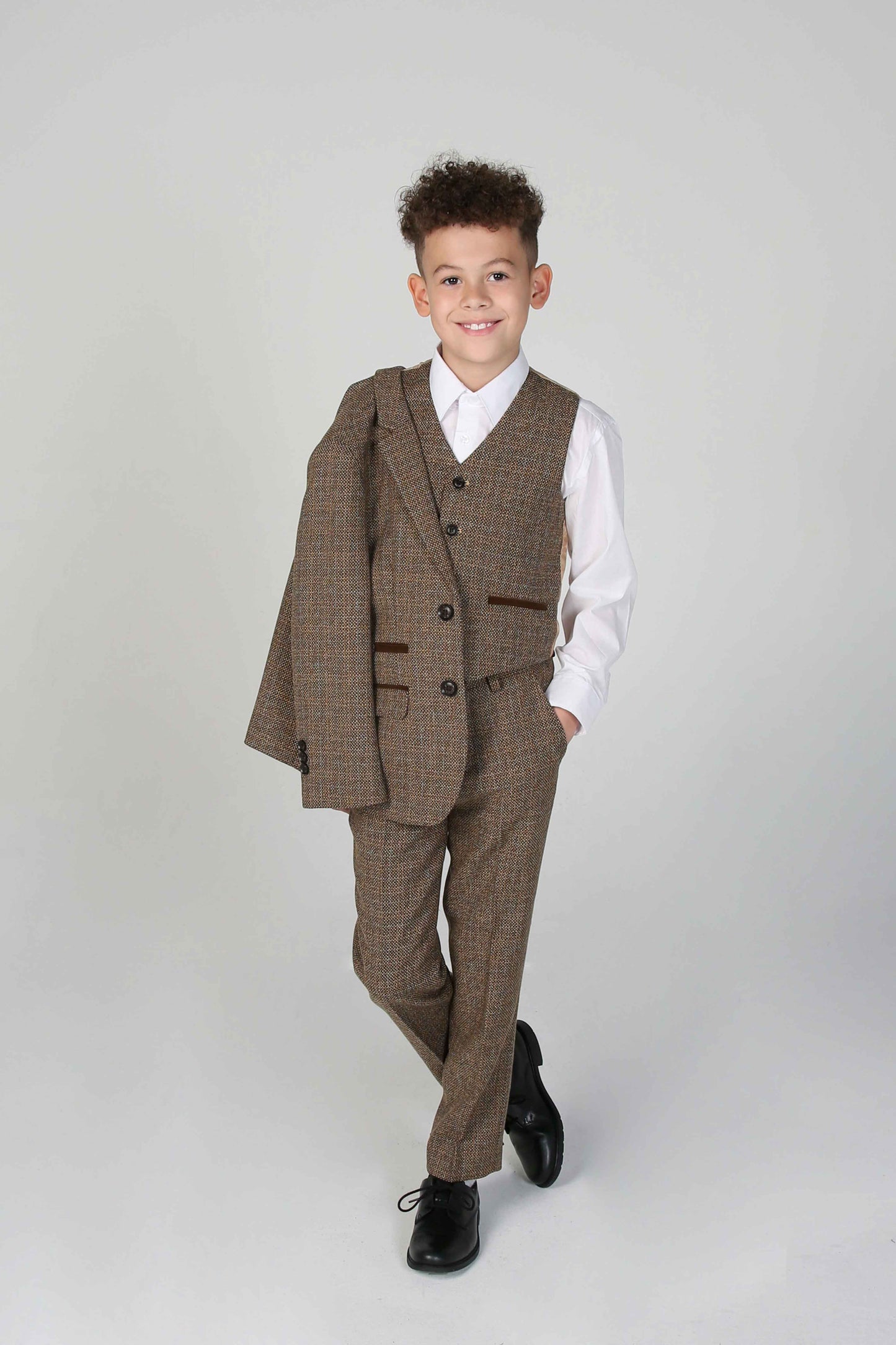 Boy's Ralph Brown 3 Piece Suit