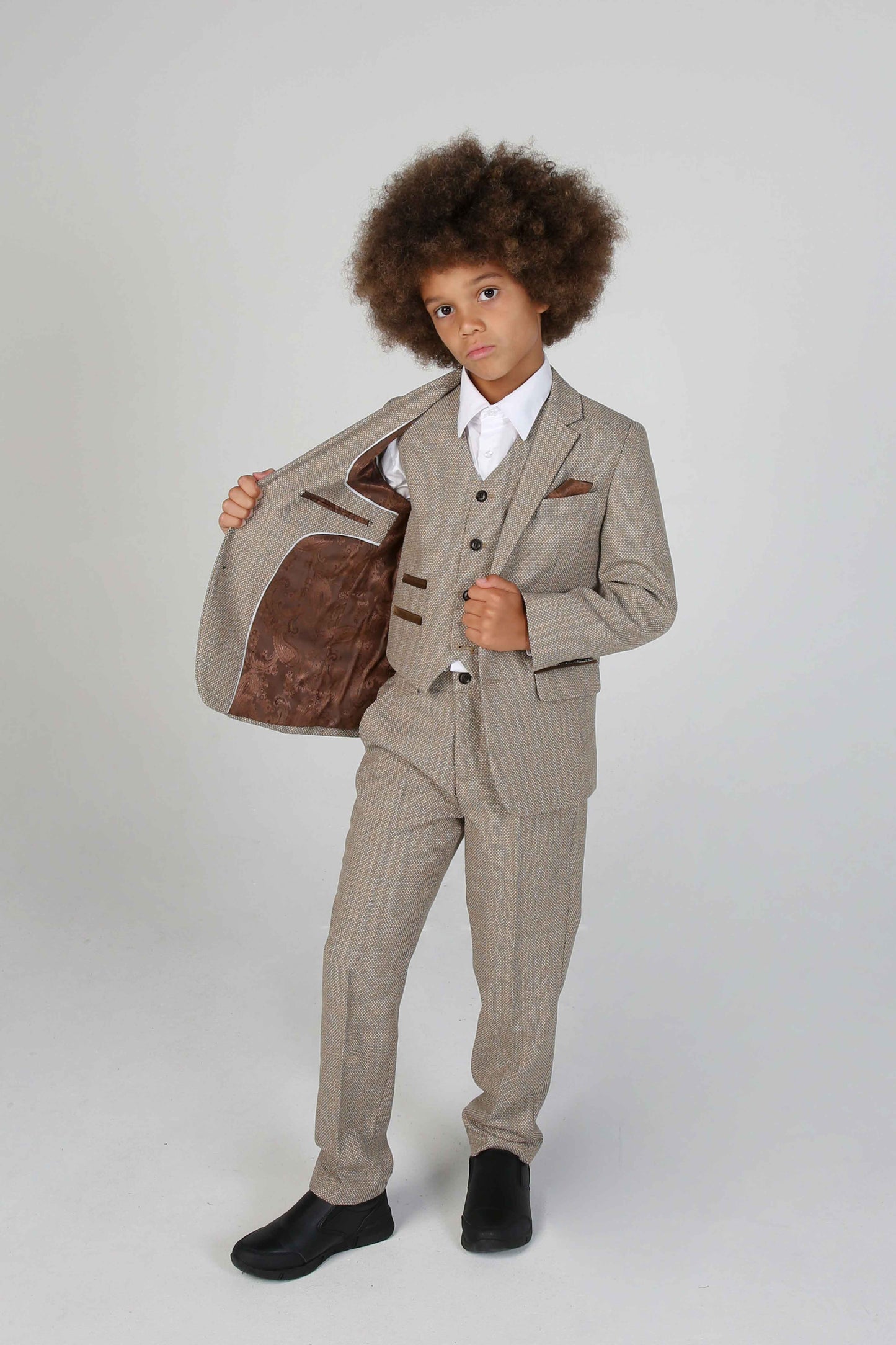 Boy's Ralph Beige 3 Piece Suit