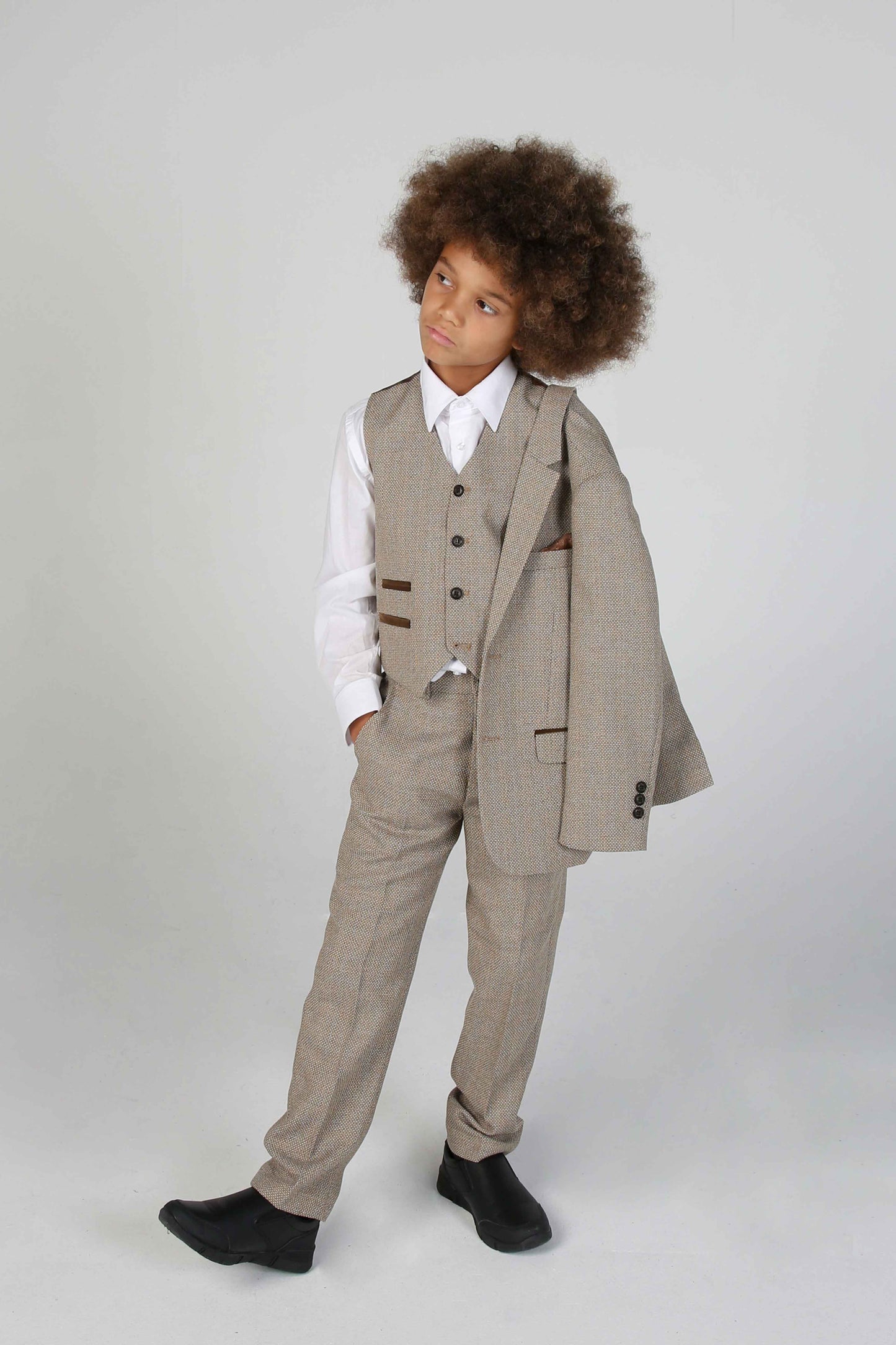 Boy's Ralph Beige 3 Piece Suit