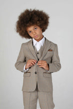 Load image into Gallery viewer, Boy&#39;s Ralph Beige 3 Piece Suit
