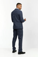 Load image into Gallery viewer, Reece Wool Tweed Three Piece Slim Fit Suit In Grey Check
