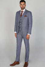 Load image into Gallery viewer, Victor Blue 3 Piece Suit
