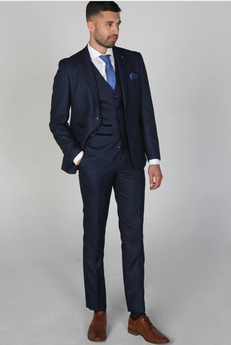 Arther Navy 3 Piece Suit - MJ's Menswear Derry