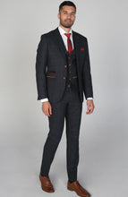 Load image into Gallery viewer, Madrid Navy 3 Piece Suit
