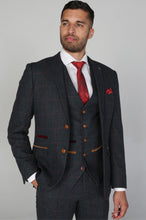 Load image into Gallery viewer, Madrid Navy 3 Piece Suit
