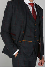 Load image into Gallery viewer, Madrid Navy 3 Piece Suit
