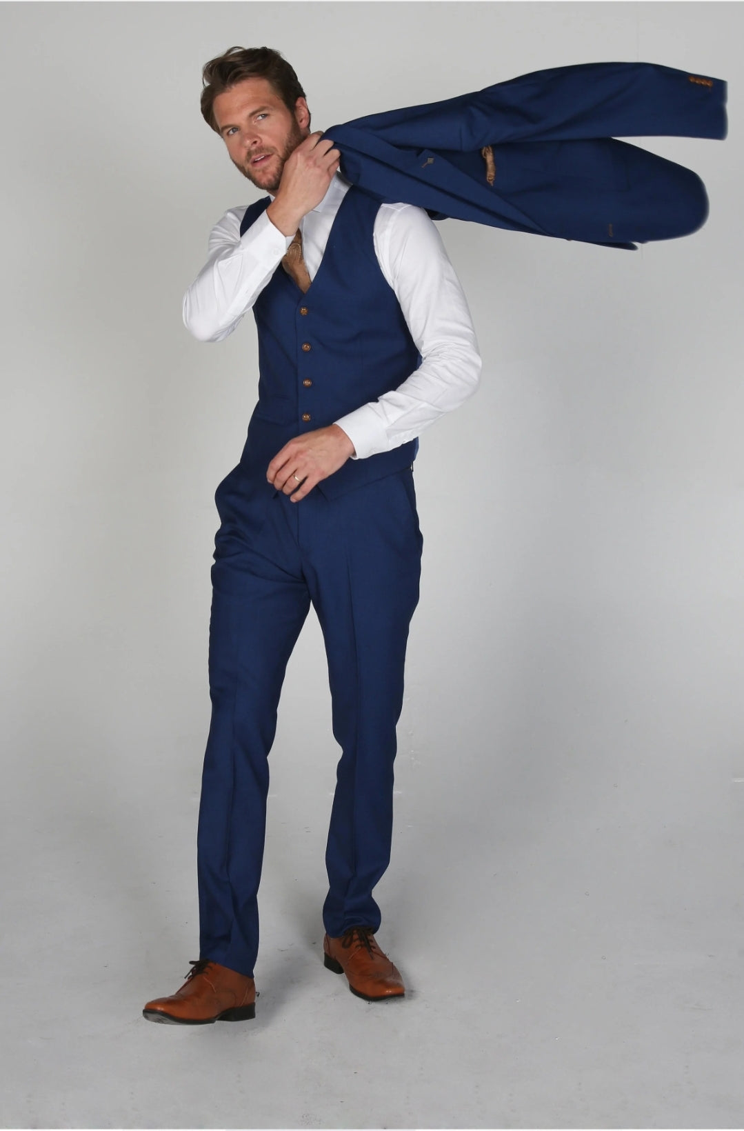 Mayfair Blue 3 Piece Suit - MJ's Menswear Derry