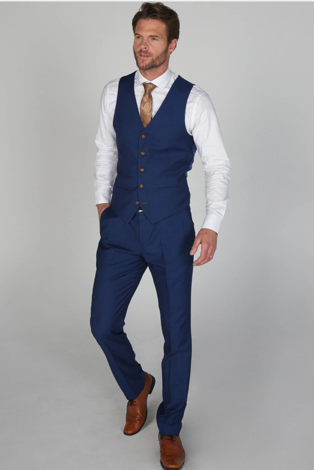 Mayfair Blue 3 Piece Suit - MJ's Menswear Derry
