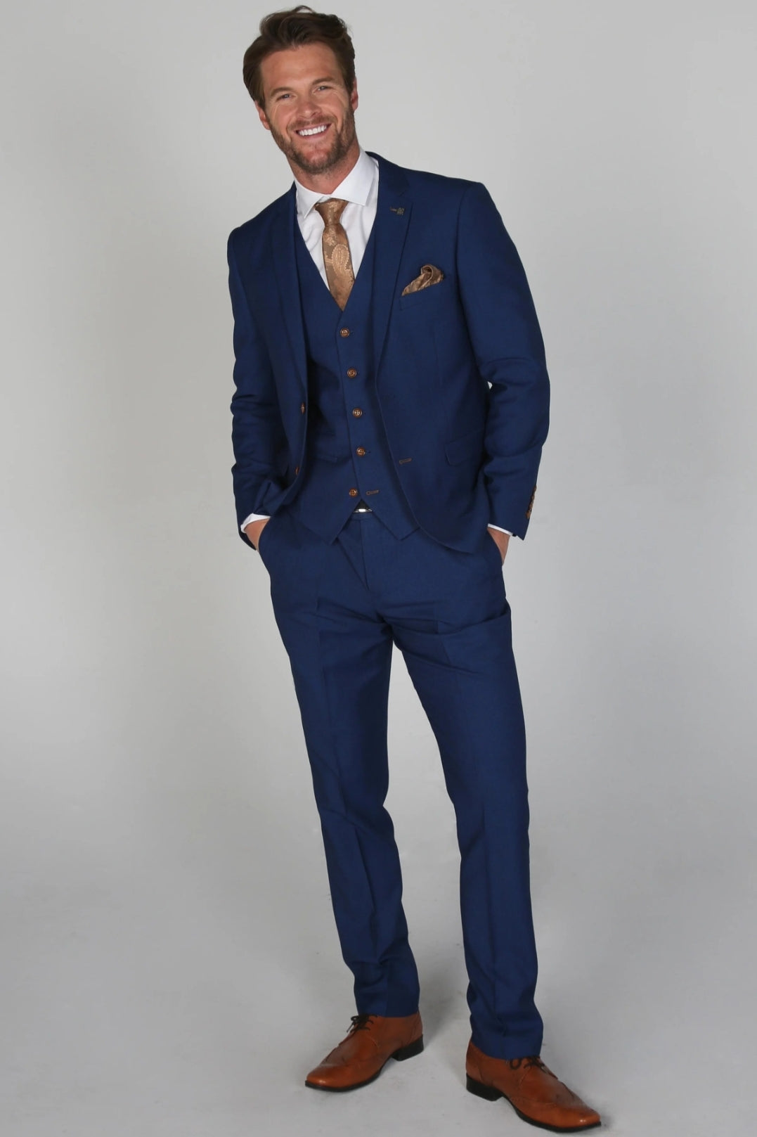 Mayfair Blue 3 Piece Suit - MJ's Menswear Derry