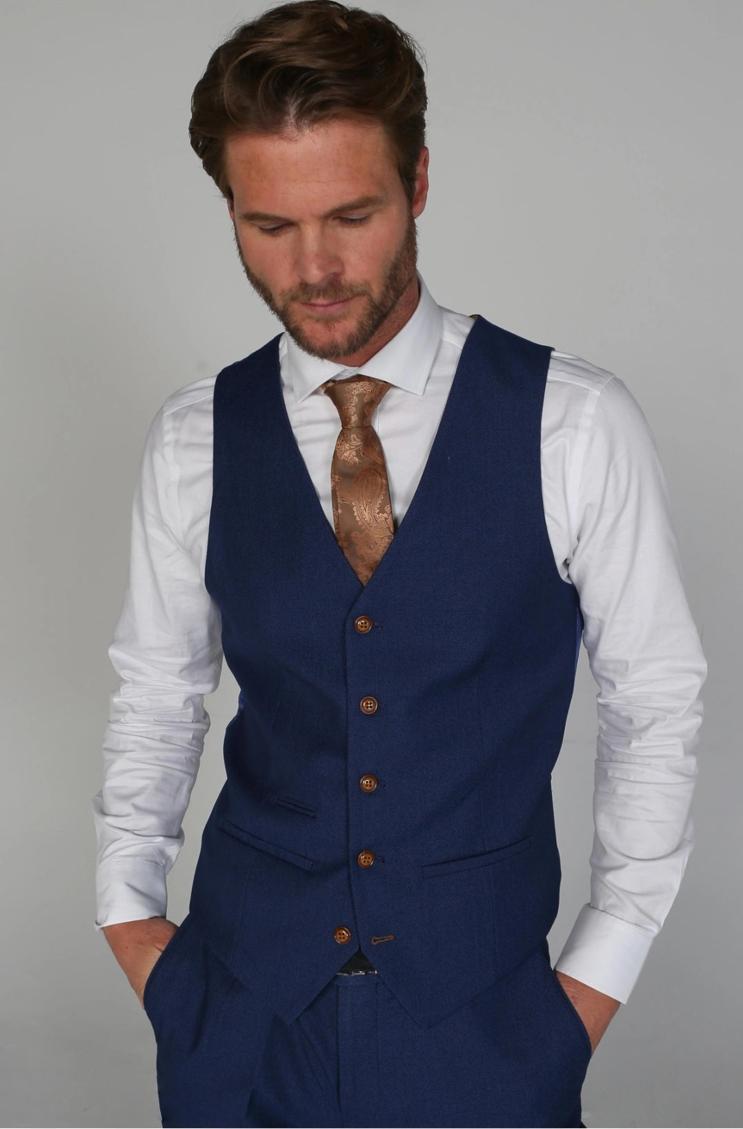 Mayfair Blue 3 Piece Suit - MJ's Menswear Derry