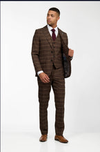 Load image into Gallery viewer, Ronald Brown Check 3 Piece Suit - MJ&#39;s Menswear Derry
