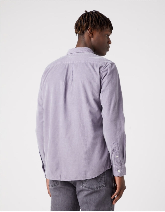 Wrangler Purple Sage Long Sleeve Shirt - MJ's Menswear Derry