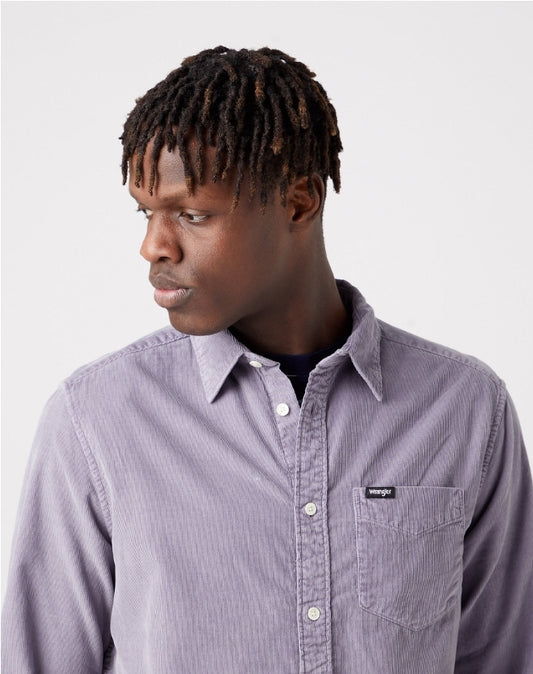 Wrangler Purple Sage Long Sleeve Shirt - MJ's Menswear Derry