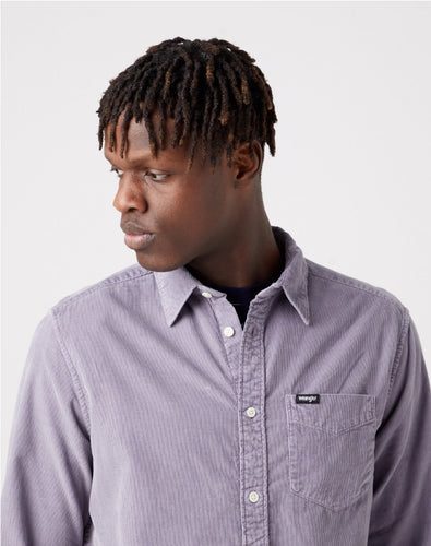 Wrangler Purple Sage Long Sleeve Shirt - MJ's Menswear Derry