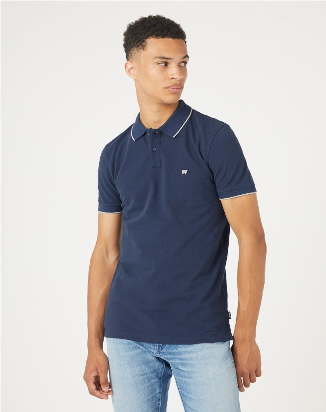 Wrangler Polo Shirt Navy - MJ's Menswear Derry