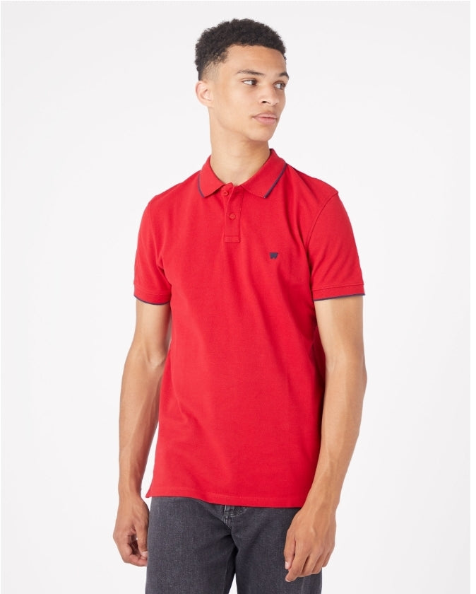 Wrangler Polo Shirt Red - MJ's Menswear Derry