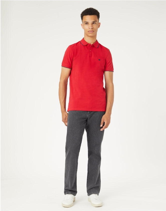 Wrangler Polo Shirt Red - MJ's Menswear Derry