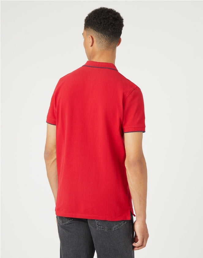 Wrangler Polo Shirt Red - MJ's Menswear Derry