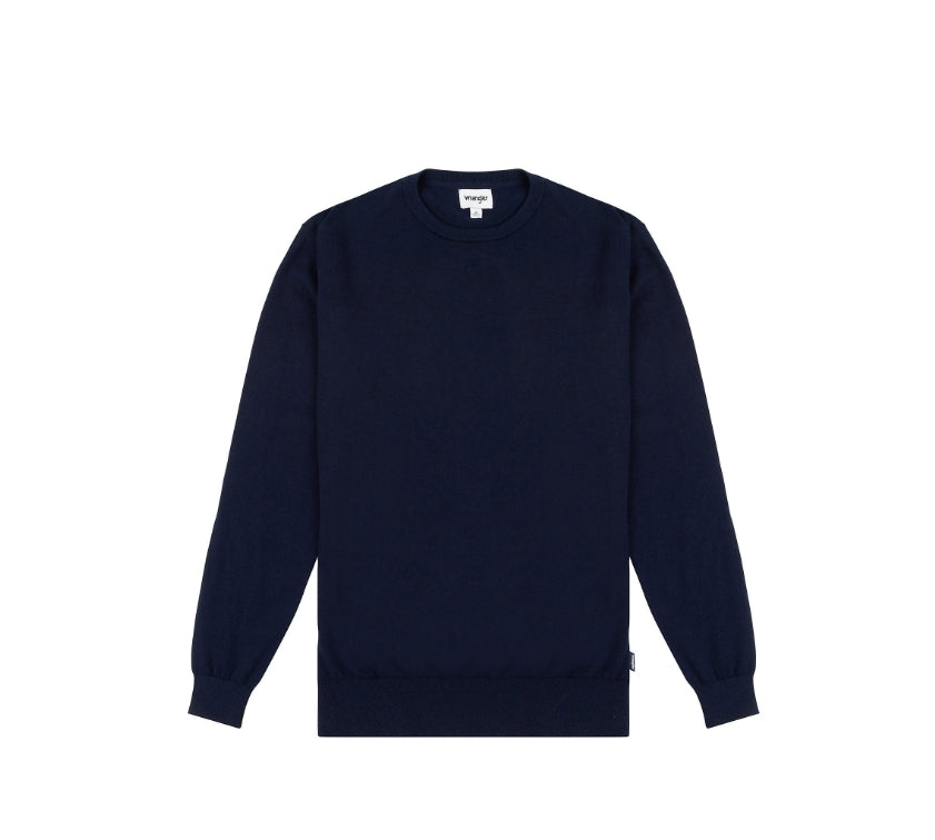 Wrangler Crewneck Knit Navy - MJ's Menswear Derry