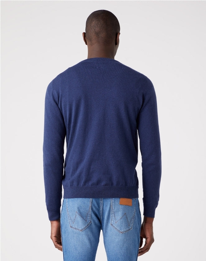 Wrangler Crewneck Knit Navy - MJ's Menswear Derry