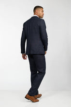 Load image into Gallery viewer, Knightsbridge Wool Tweed Three Piece Slim Fit Suit In Blue Check
