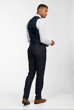 Load image into Gallery viewer, Knightsbridge Wool Tweed Three Piece Slim Fit Suit In Blue Check
