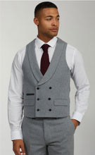 Load image into Gallery viewer, Reece Wool Tweed Three Piece Slim Fit Suit In Grey
