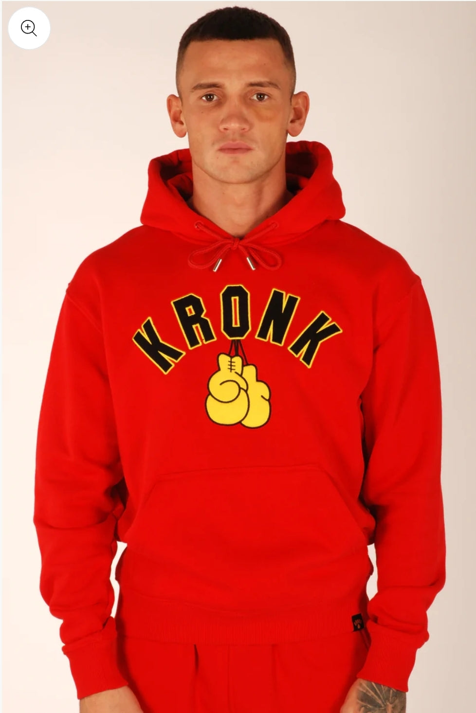 KRONK Detroit Applique Hoodie Regular Fit Red