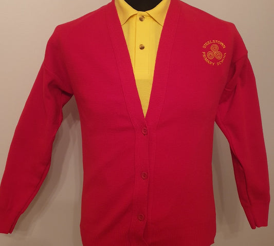 3 x Steelstown PS Deerpark knitted red V-neck cardigan (SAVE 10%)