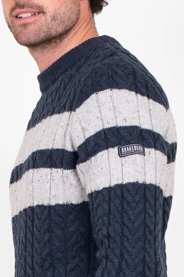 Stripe Crew Neck - MJ's Menswear Derry