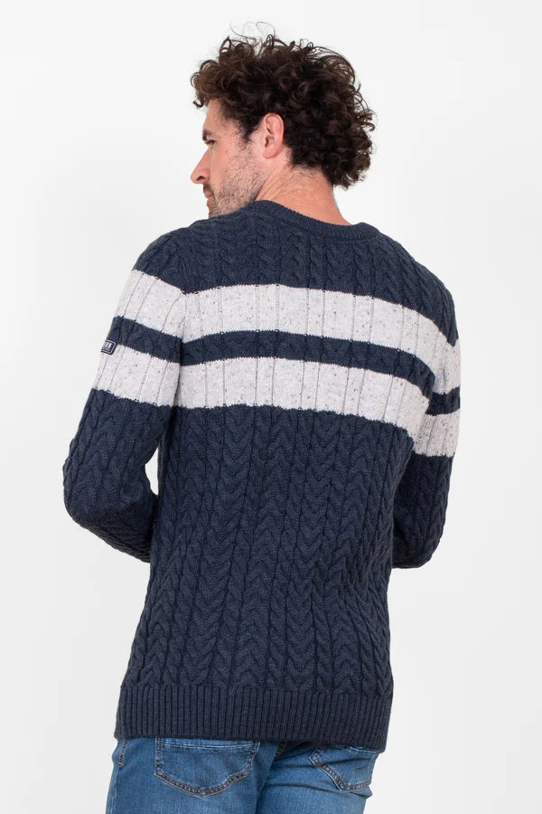 Stripe Crew Neck - MJ's Menswear Derry